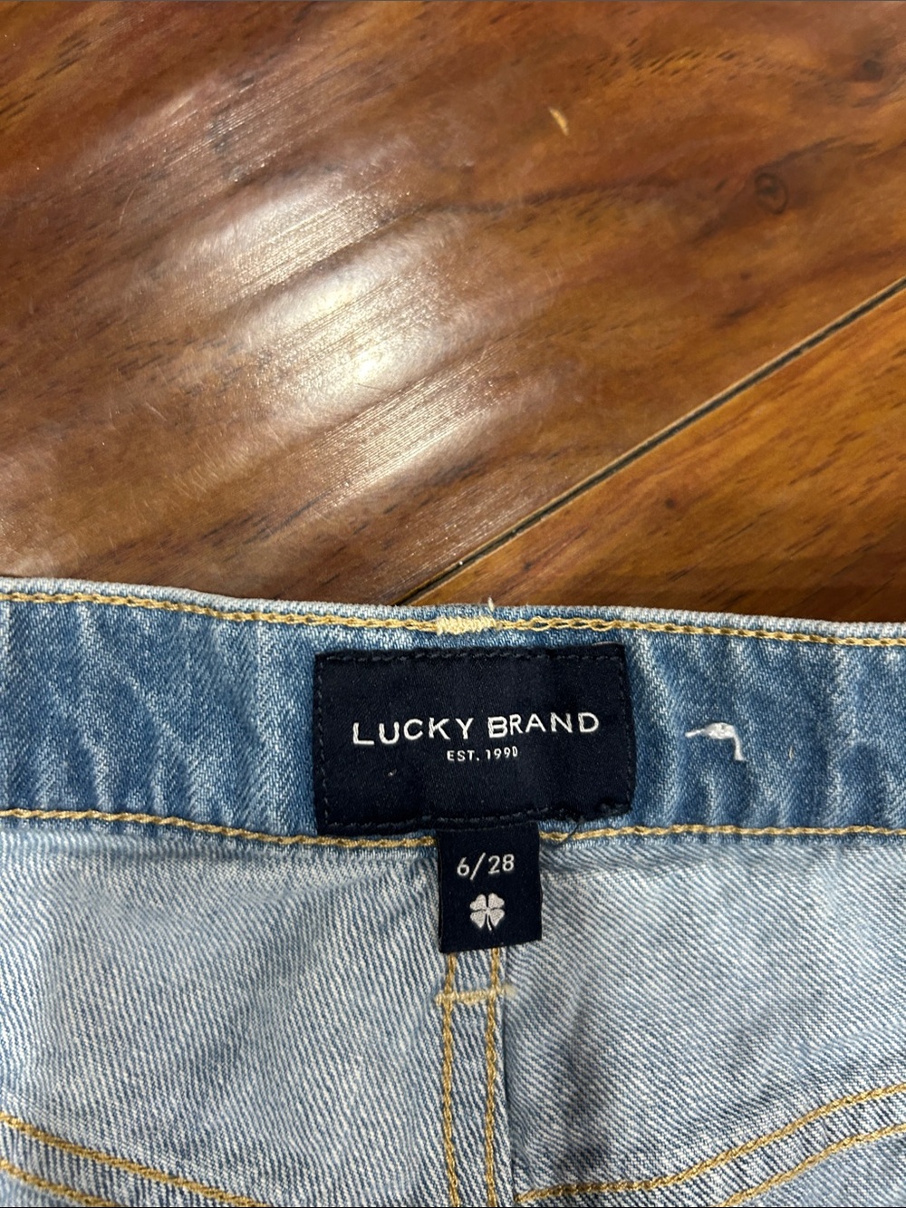 Lucky Brand Light Blue Distressed Denim Cutoff Shorts, 6/28 shorts - Picture 4 of 7